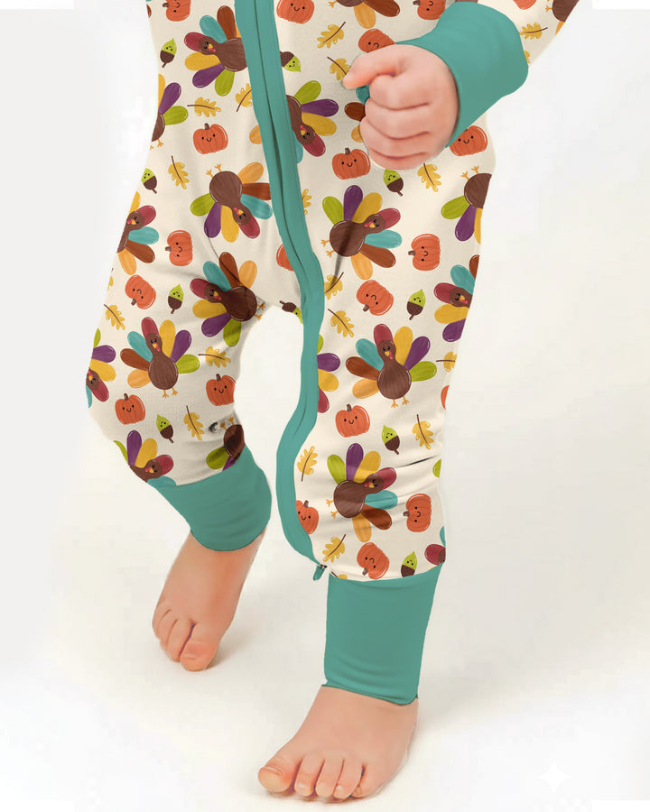 Thankful Turkey Days Bamboo Convertible Zippy