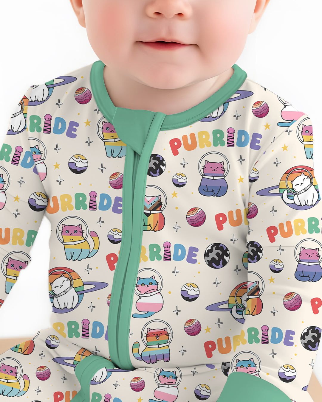 Gerippte Babykleidung mit individuellem Foto - Weich &amp; Skizzenhaft