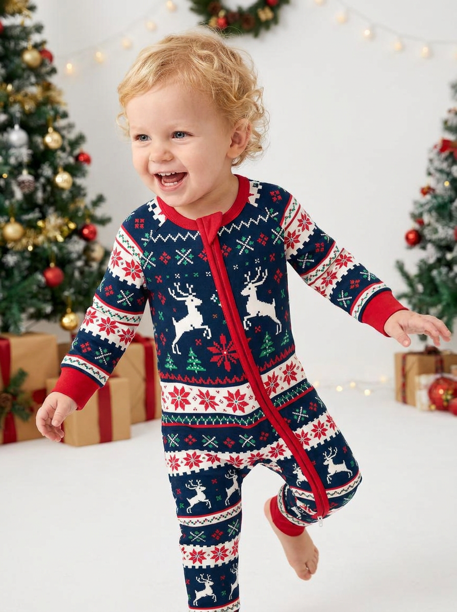 Classic Fair Isle Winter Bamboo Convertible Zippy