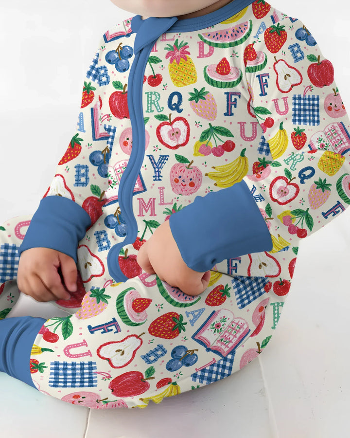 Back To School Fruit Alphabet Bamboo Convertible Zippy