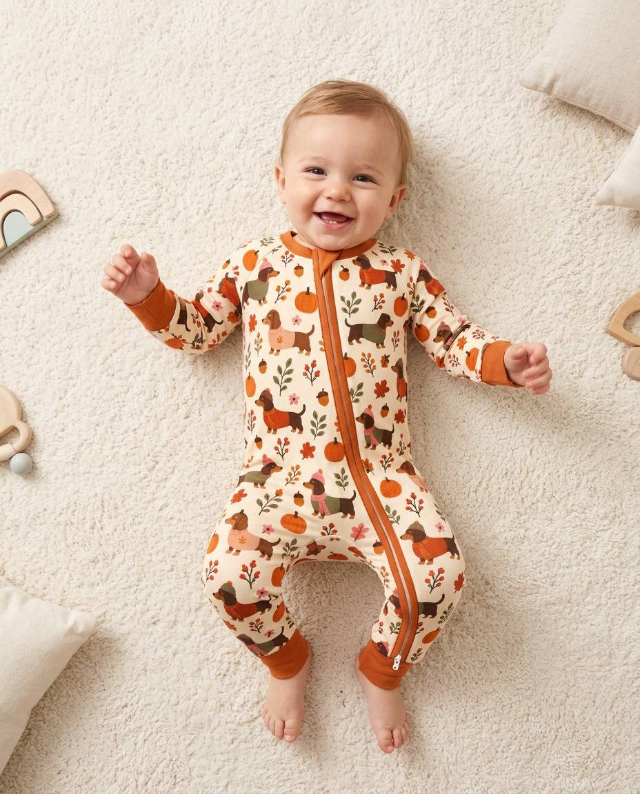 Pumpkin Patch Dachshund Bamboo Convertible Zippy