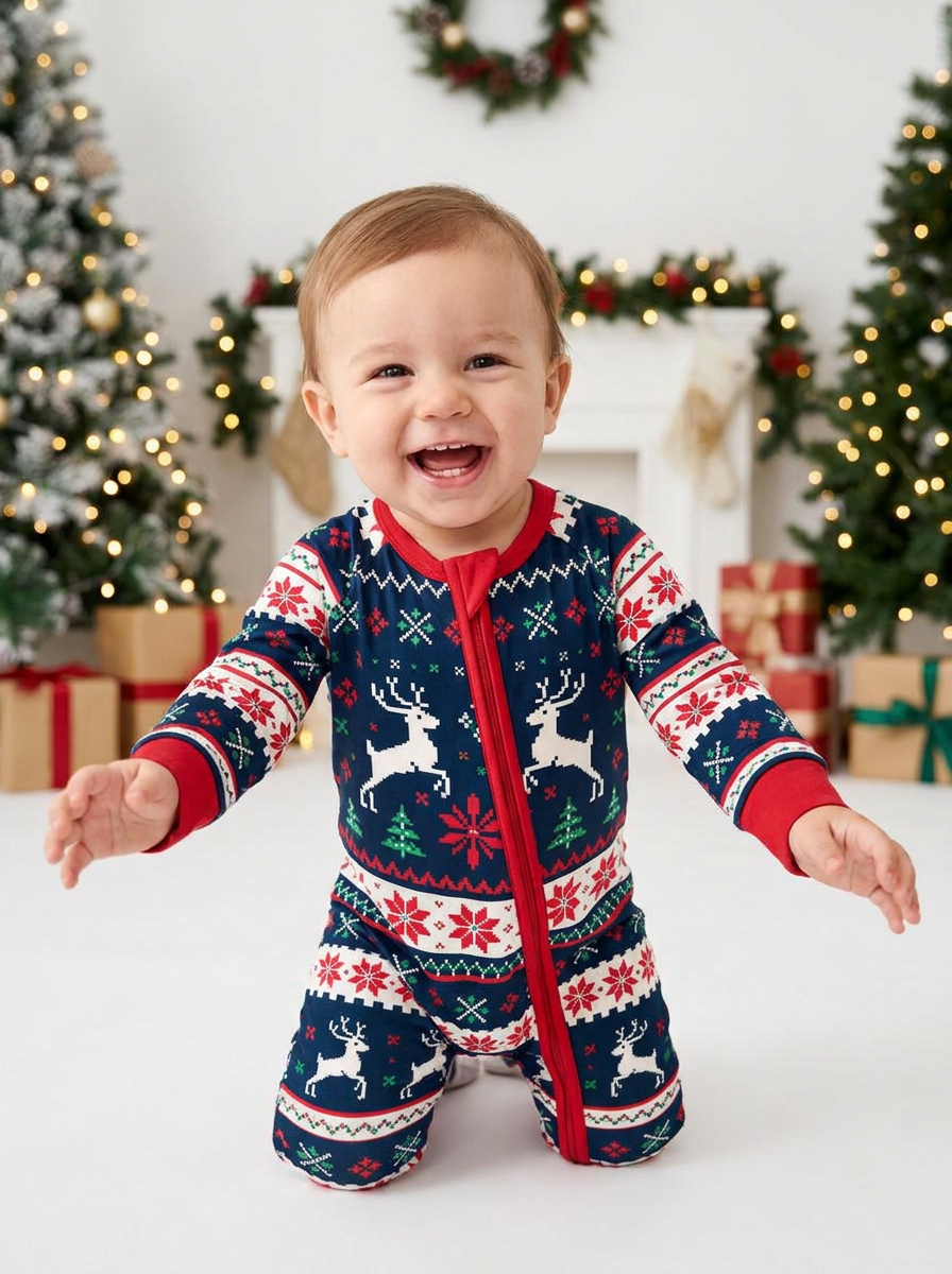 Classic Fair Isle Winter Bamboo Convertible Zippy
