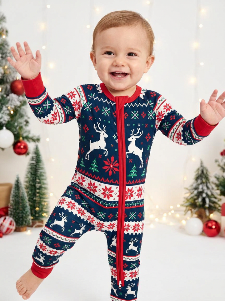 Classic Fair Isle Winter Bamboo Convertible Zippy