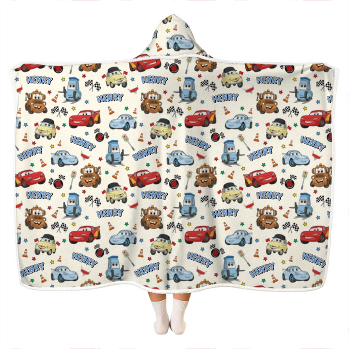 Car Movie Bamboo Wearable Hooded Blanket