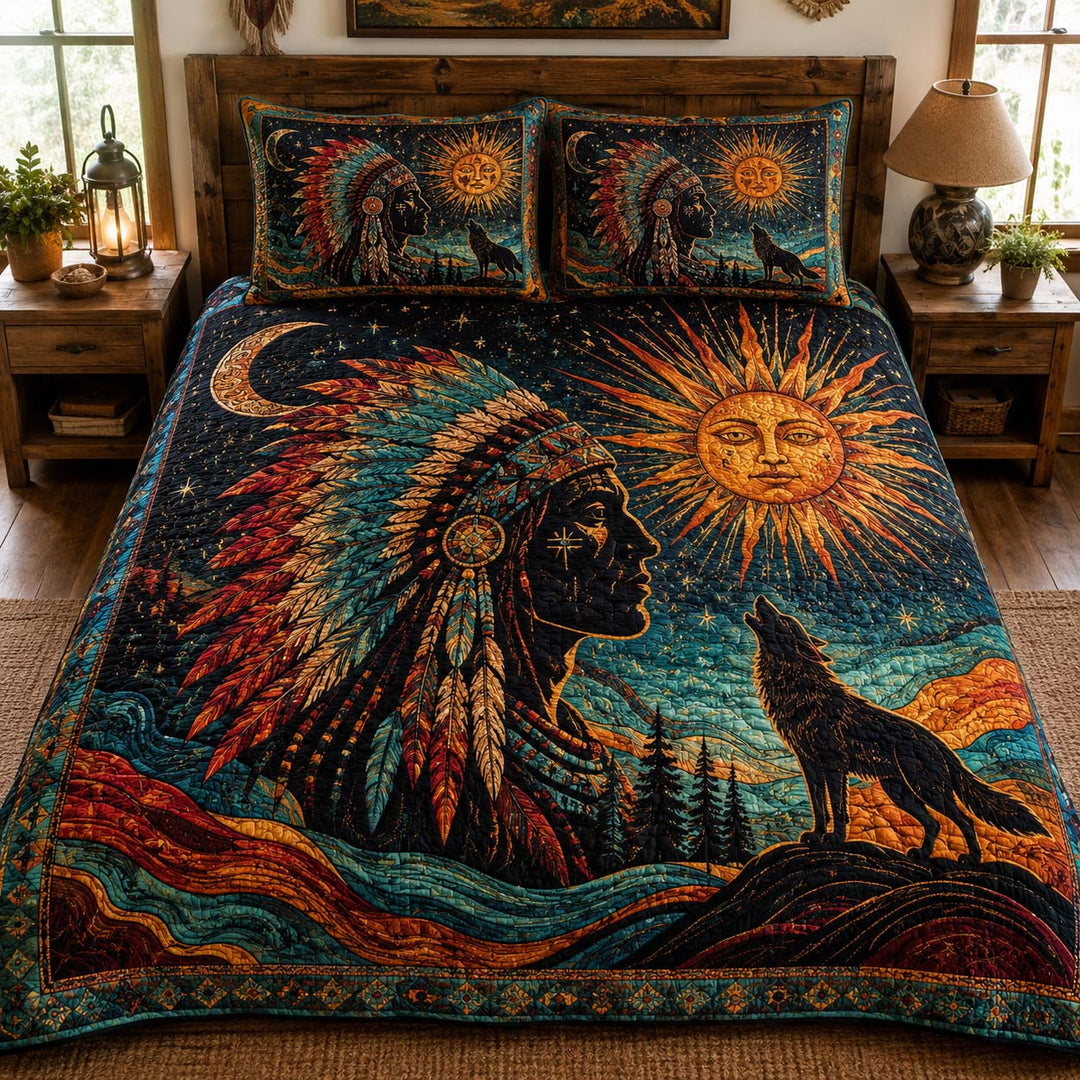 Celestial Tribal Chief Bamboo Quilt Bedding Set
