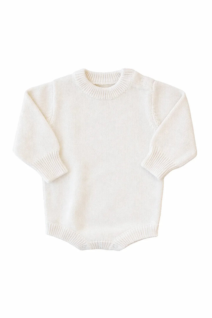 Solid Color Knit Sweater Bubble