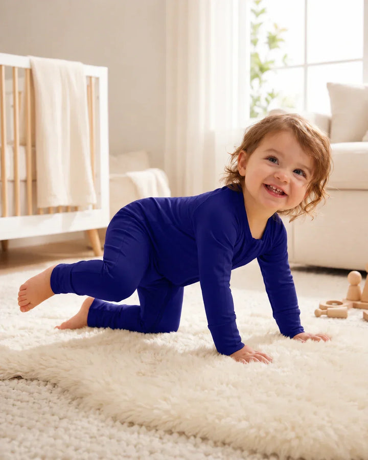 Midnight Blue Bamboo Convertible Zippered Romper