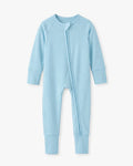 Light Blue Bamboo Convertible Zippered Romper