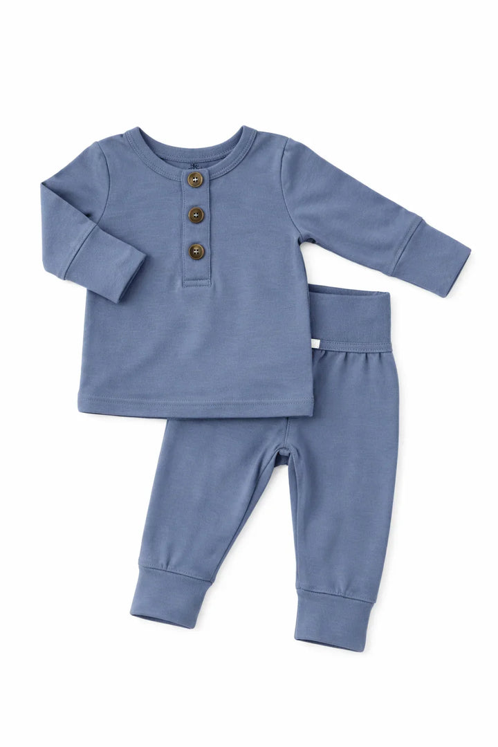 Solid Color Bamboo Button Top & Bottom
