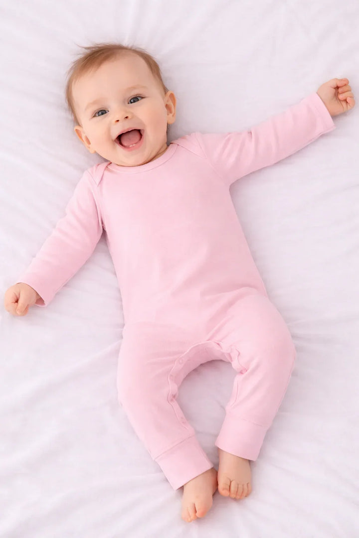 Solid color Bamboo Full Length Snap Rompers