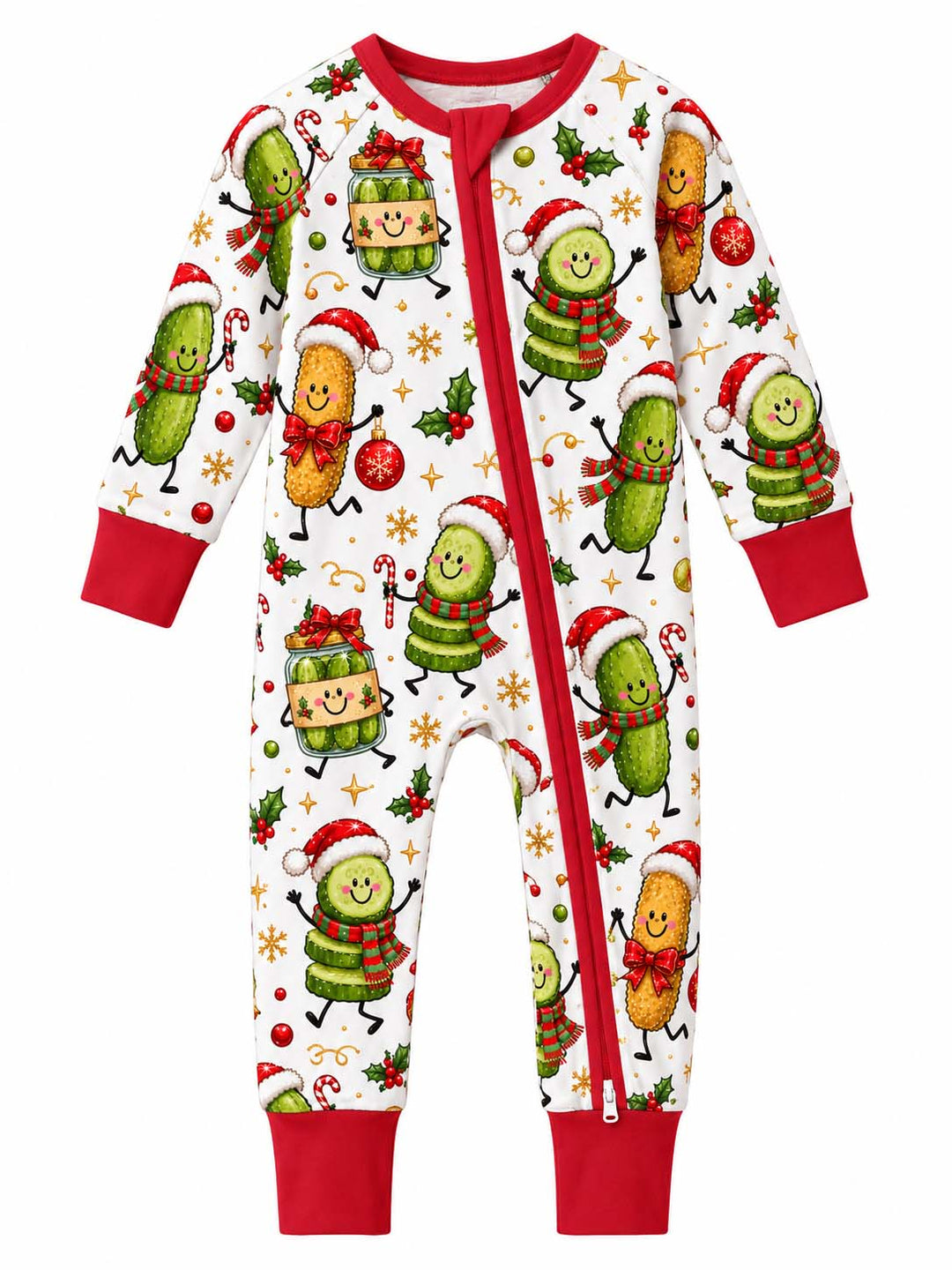 Cheerful Christmas Pickle Parade Bamboo Convertible Zippy