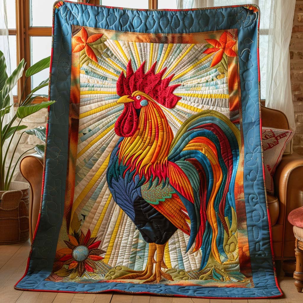 Chicken Morning Joy Bamboo Quilt Blanket