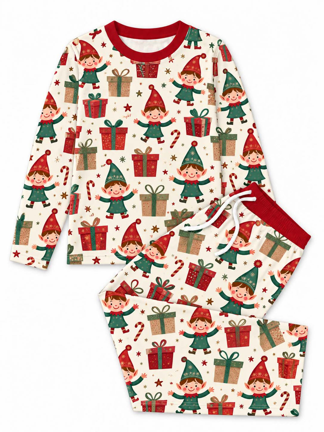 Christmas Elves and Gifts Bamboo Men's Pajama Set