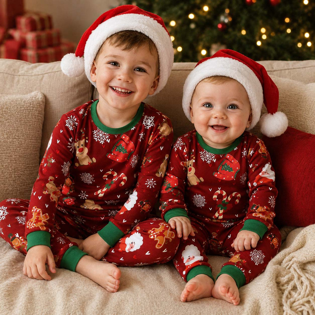 Christmas Gingerbread Friends Bamboo Two Piece Long Sleeve Pajama Set