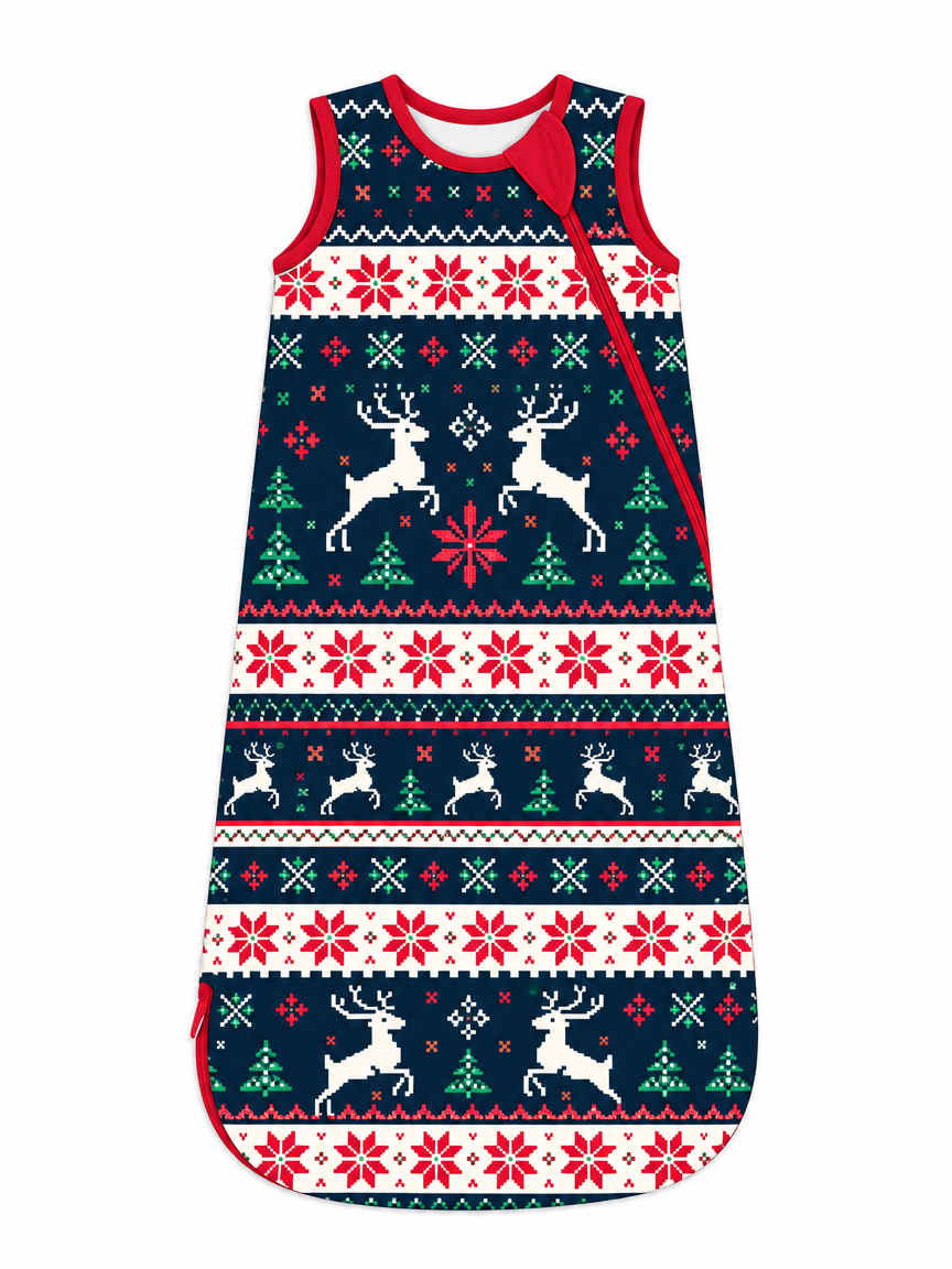 Classic Fair Isle Winter Bamboo Sleep Bag