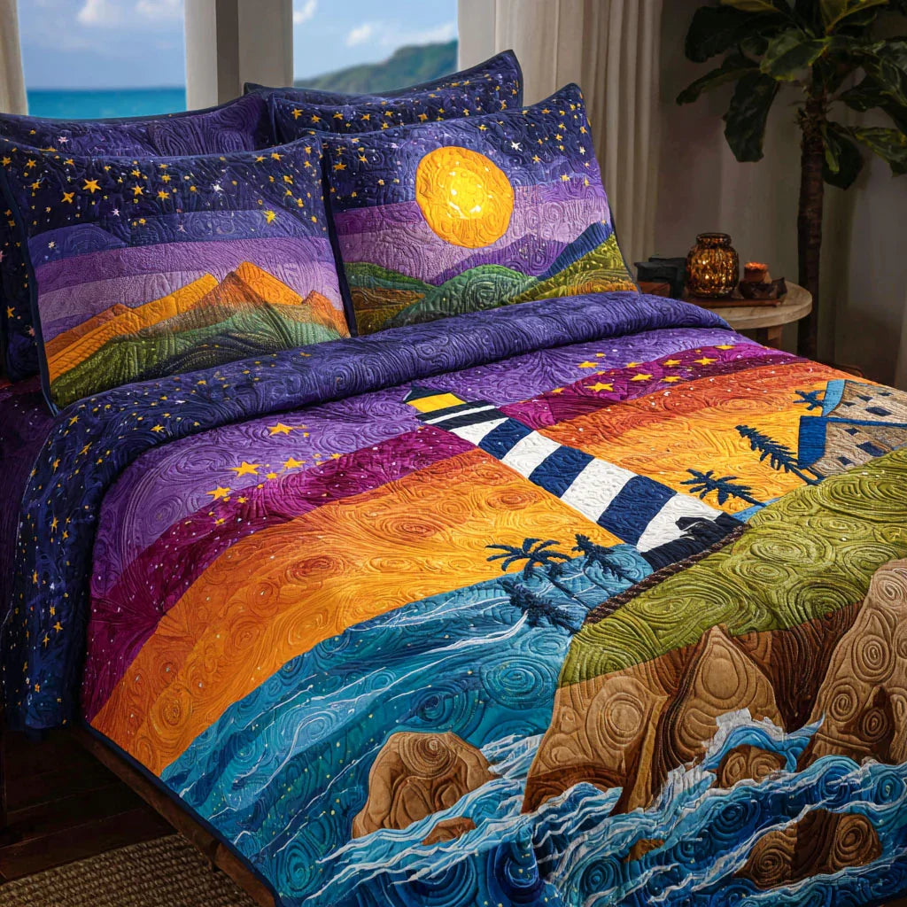 Coastal Light Bamboo Quilt Bedding Set