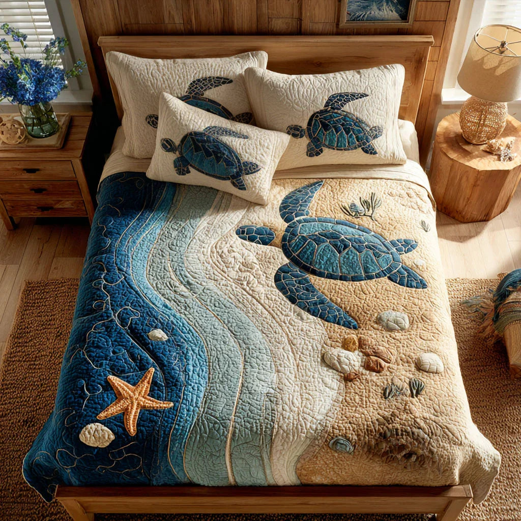 Coastal Sanctuary Bamboo Quilt Bedding Set
