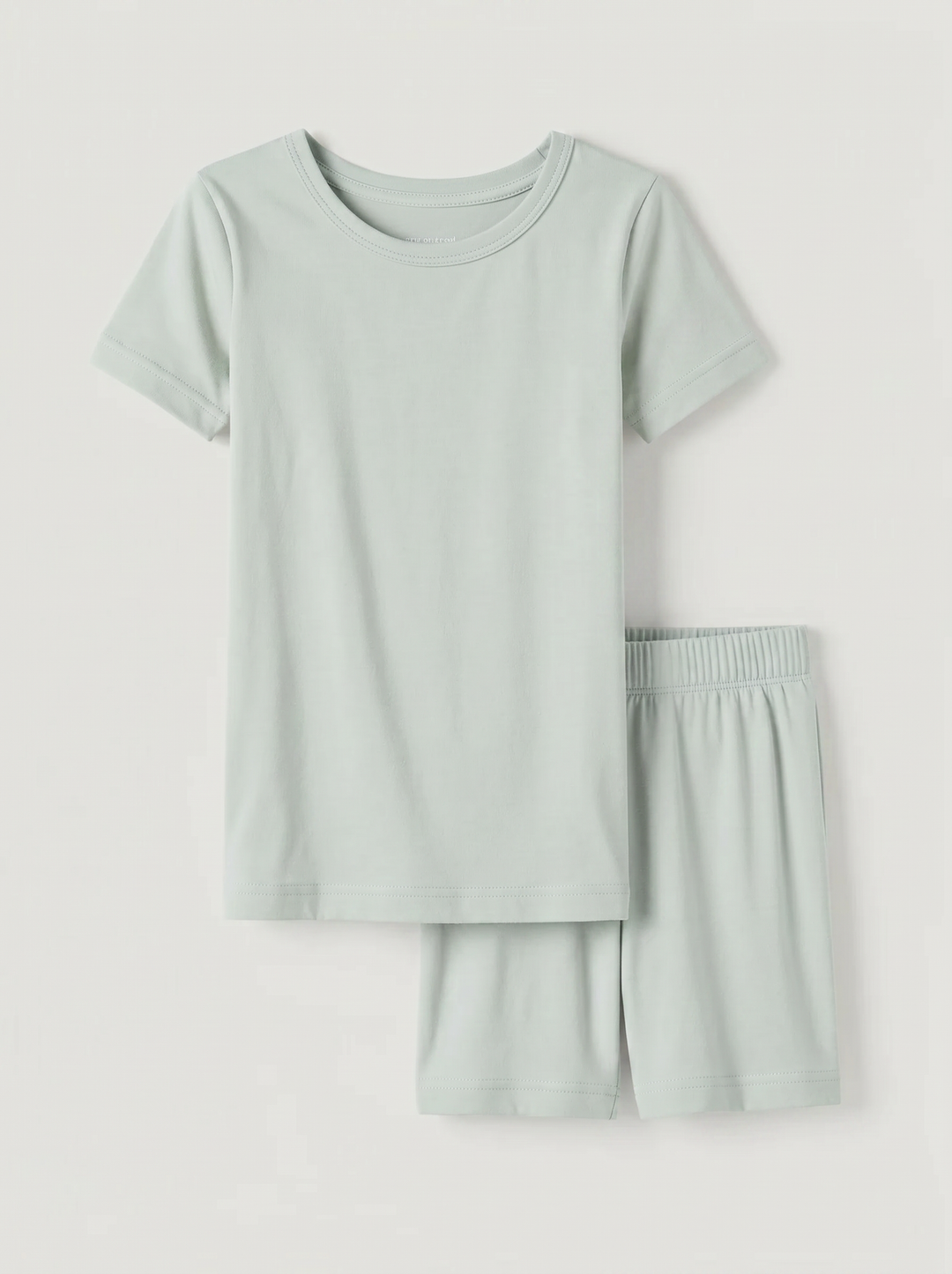 Solid Color Bamboo Two Piece Short Sleeve Short Pajama Set