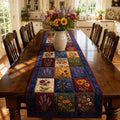 Colorful Blossom Magic Quilt Table Runner