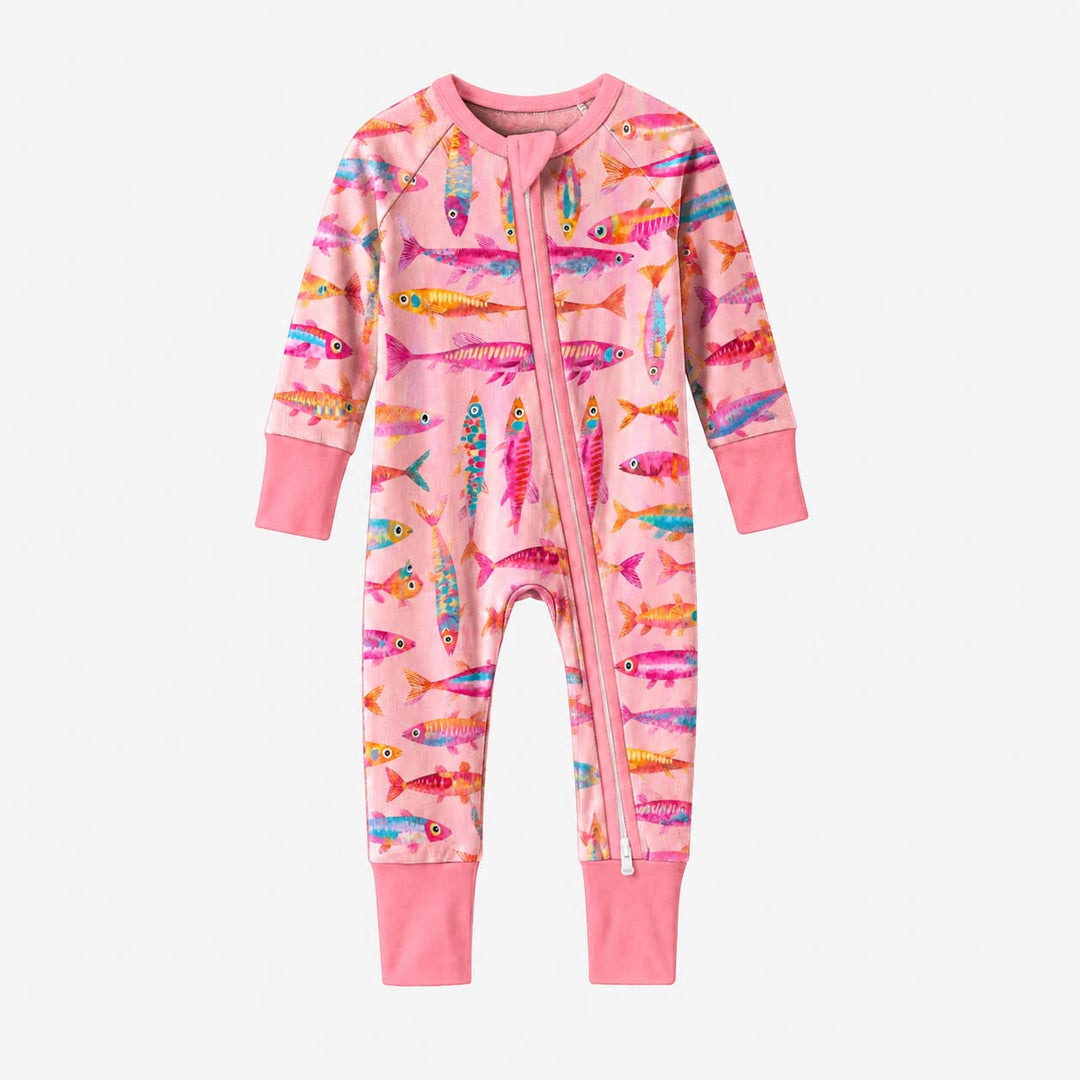 Colorful Fish School Bamboo Convertible Zippy