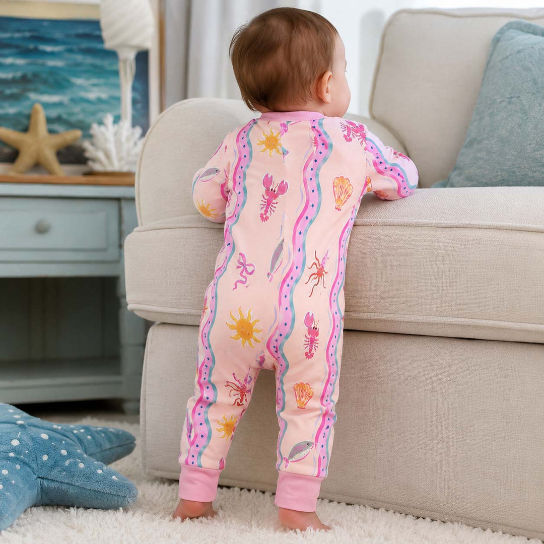 Colorful Ocean Sketch Bamboo Convertible Zippy