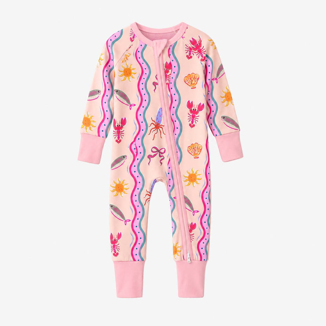 Colorful Ocean Sketch Bamboo Convertible Zippy