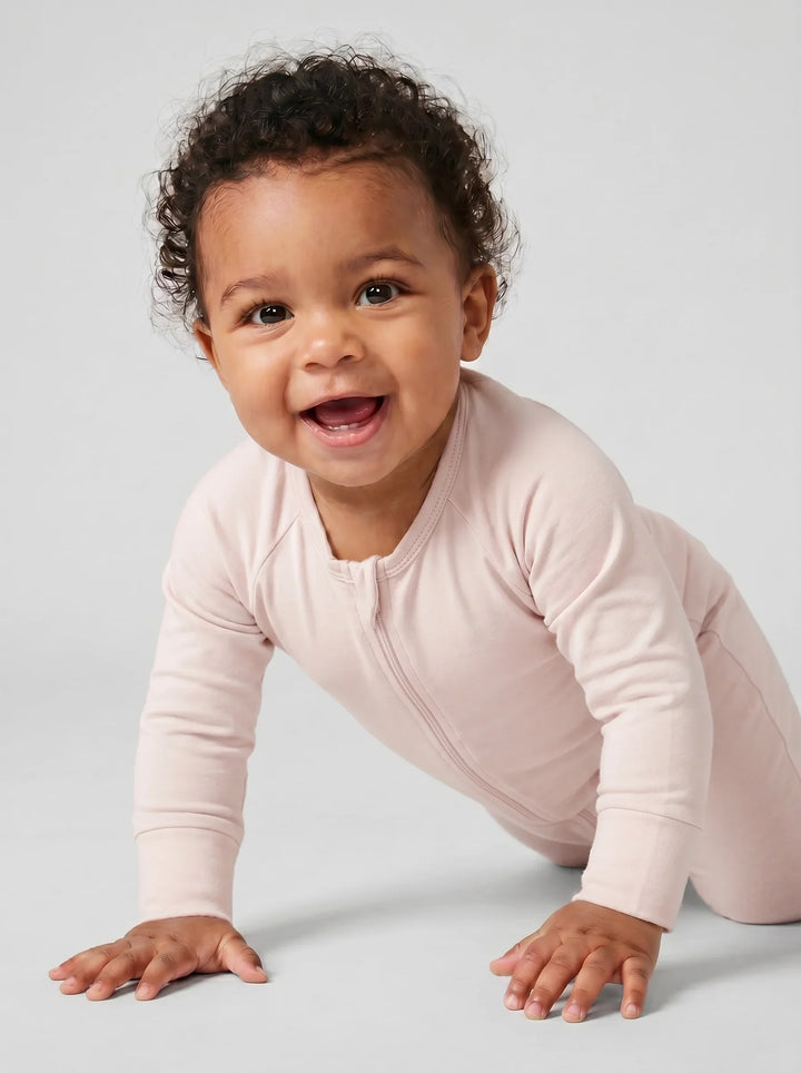 Blush Bamboo Convertible Zippered Romper