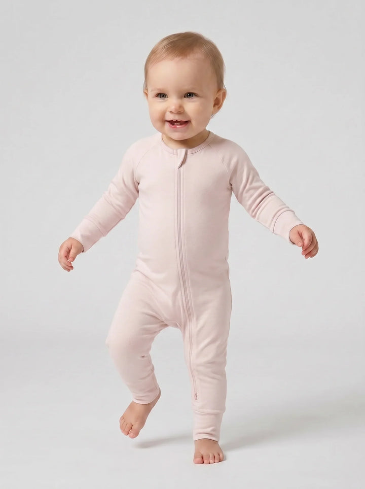 Blush Bamboo Convertible Zippered Romper