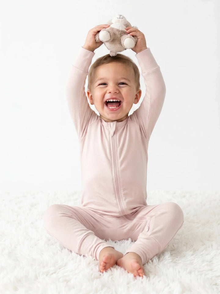 Blush Bamboo Convertible Zippered Romper