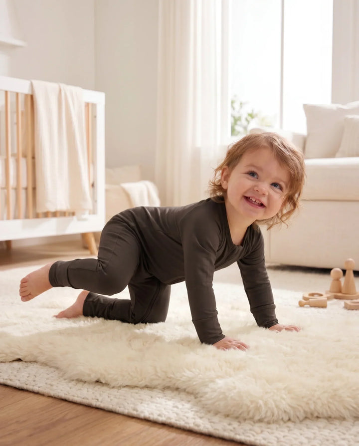 Espresso Bamboo Convertible Zippered Romper