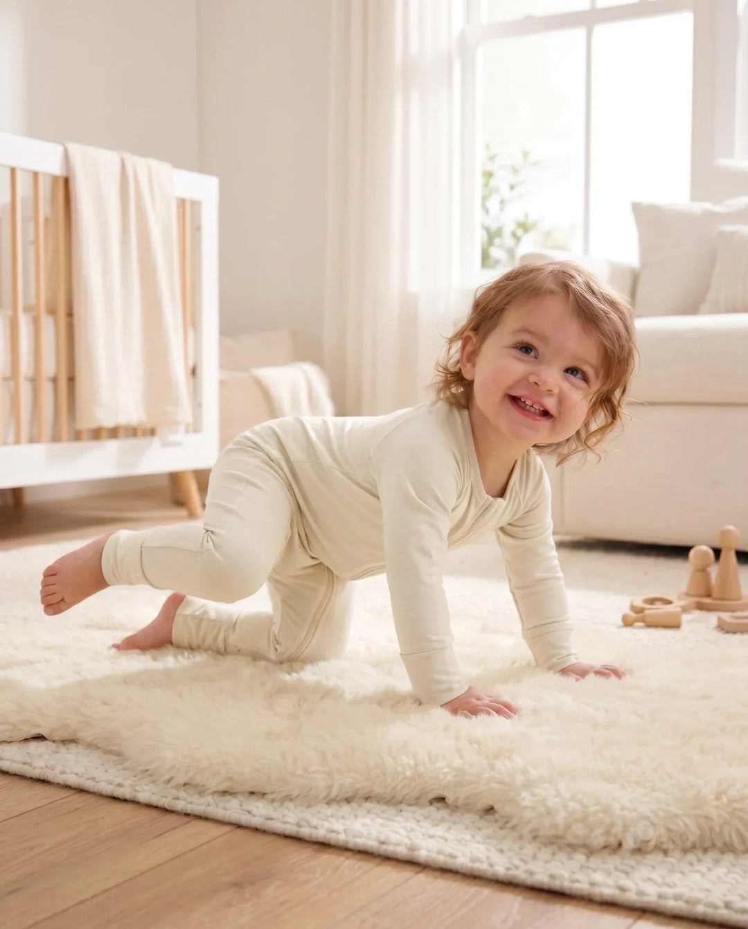 Oat Bamboo Convertible Zippered Romper