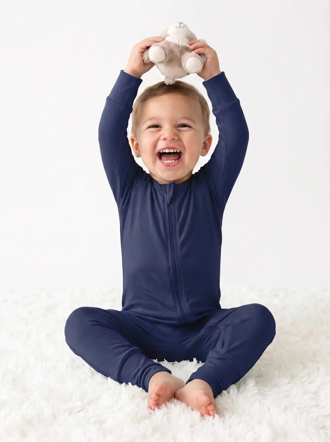American Blue Bamboo Convertible Zippered Romper