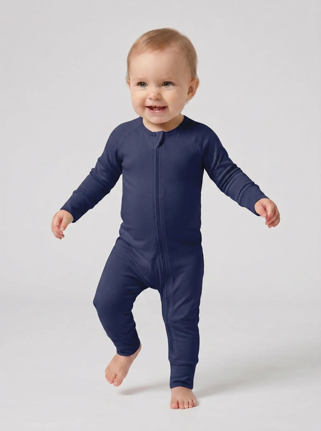 American Blue Bamboo Convertible Zippered Romper