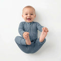 Slate Gray Bamboo Convertible Zippered Romper