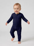 Cetacean Blue Bamboo Convertible Zippered Romper