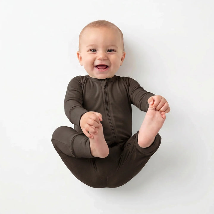Espresso Bamboo Convertible Zippered Romper