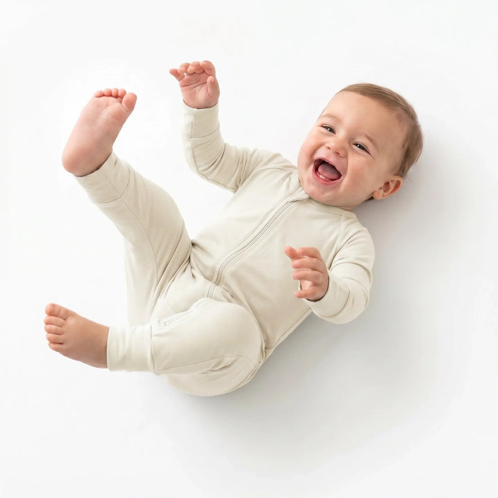 Oat Bamboo Convertible Zippered Romper
