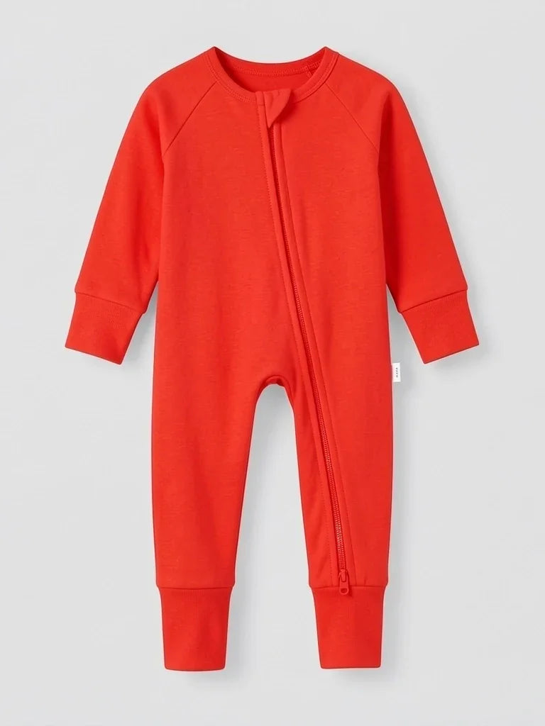 Crimson Bamboo Convertible Zippered Romper