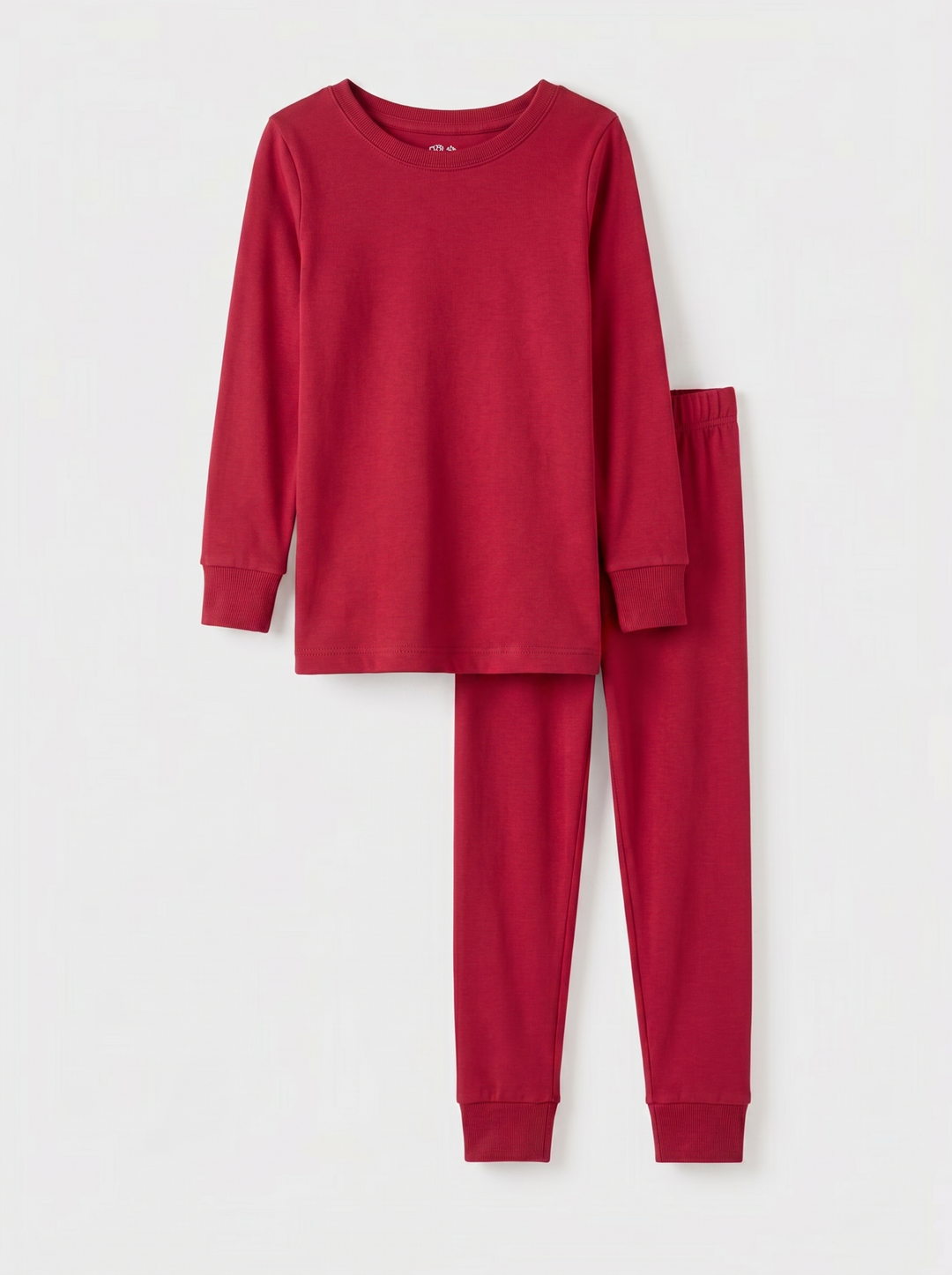 Solid Color Bamboo Two Piece Long Sleeve Pajama Set