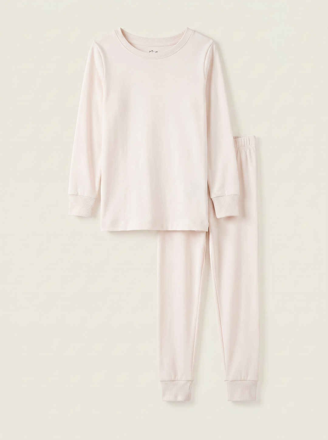 Solid Color Bamboo Two Piece Long Sleeve Pajama Set