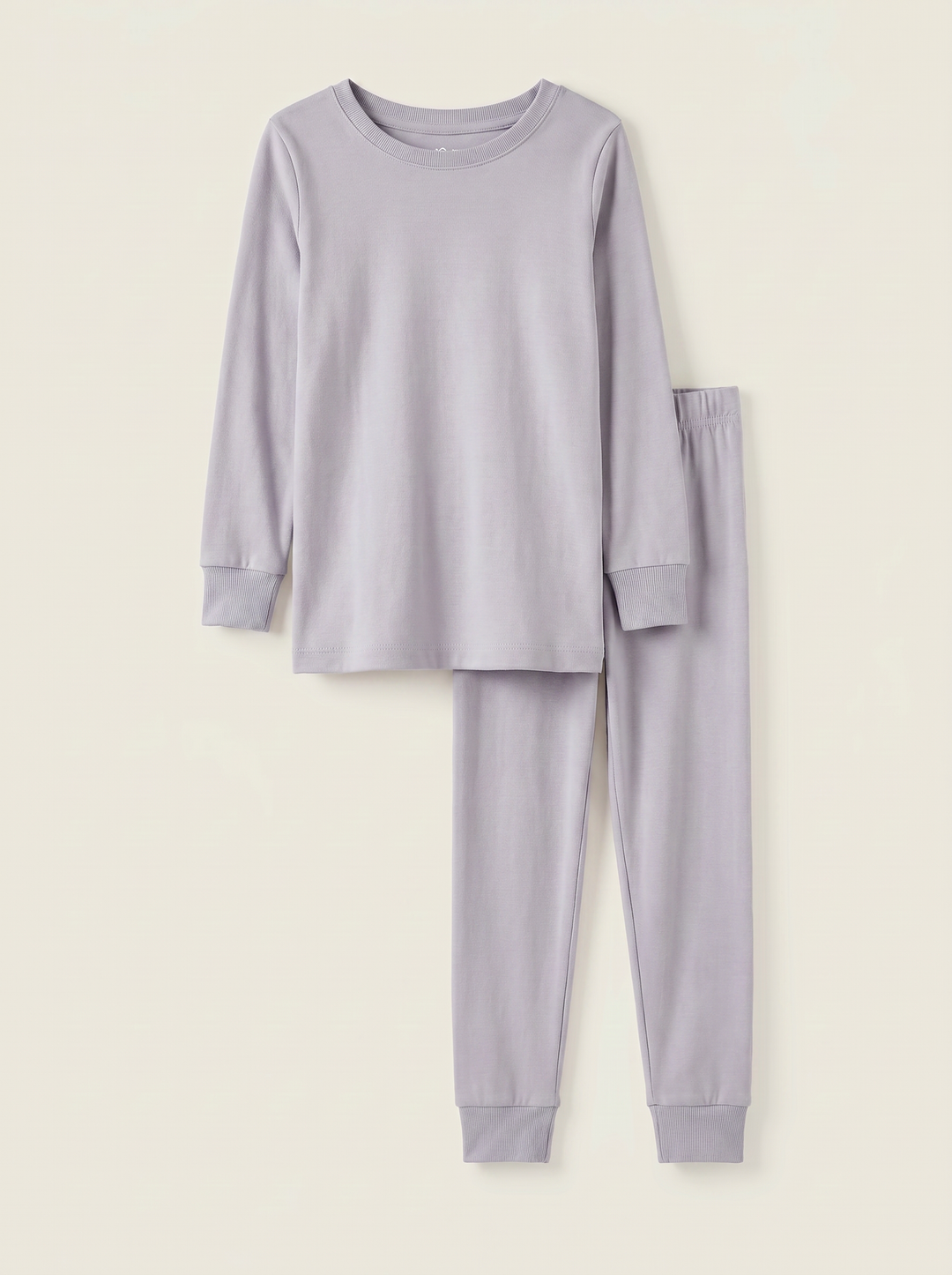Solid Color Bamboo Two Piece Long Sleeve Pajama Set