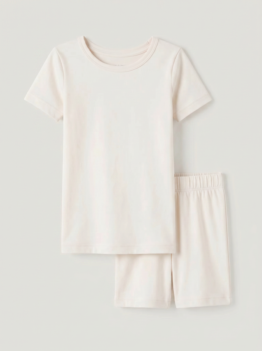 Solid Color Bamboo Two Piece Short Sleeve Short Pajama Set