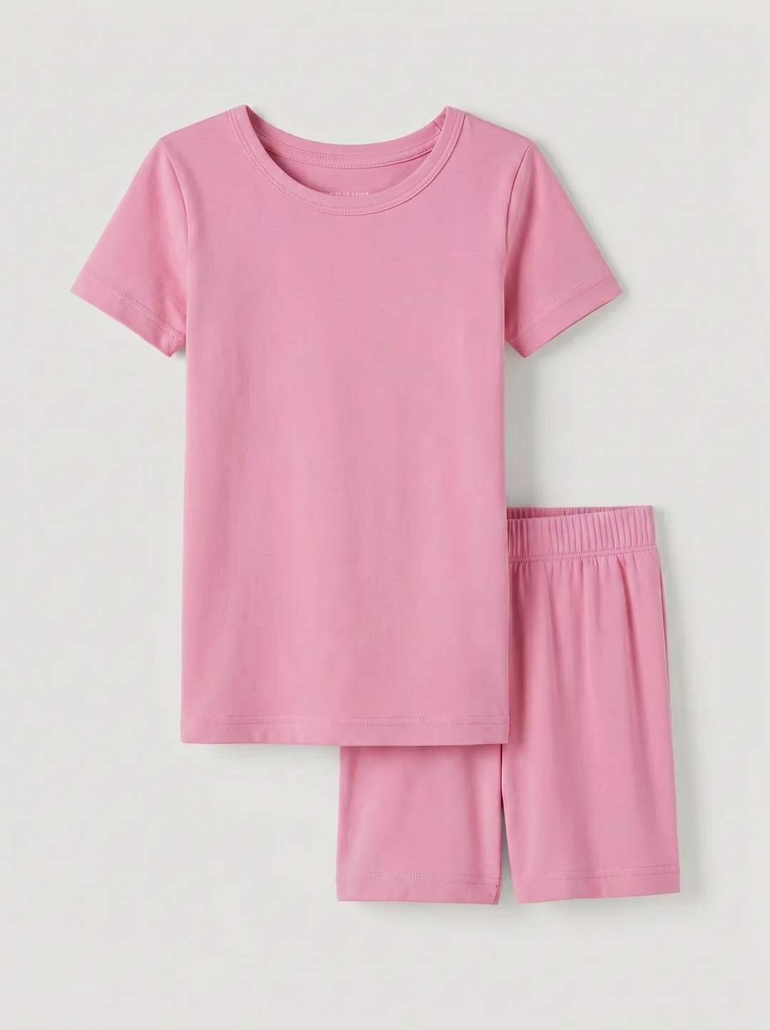 Solid Color Bamboo Two Piece Short Sleeve Short Pajama Set