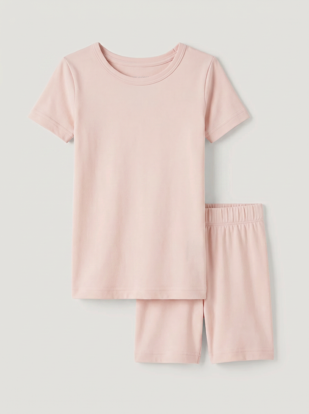 Solid Color Bamboo Two Piece Short Sleeve Short Pajama Set