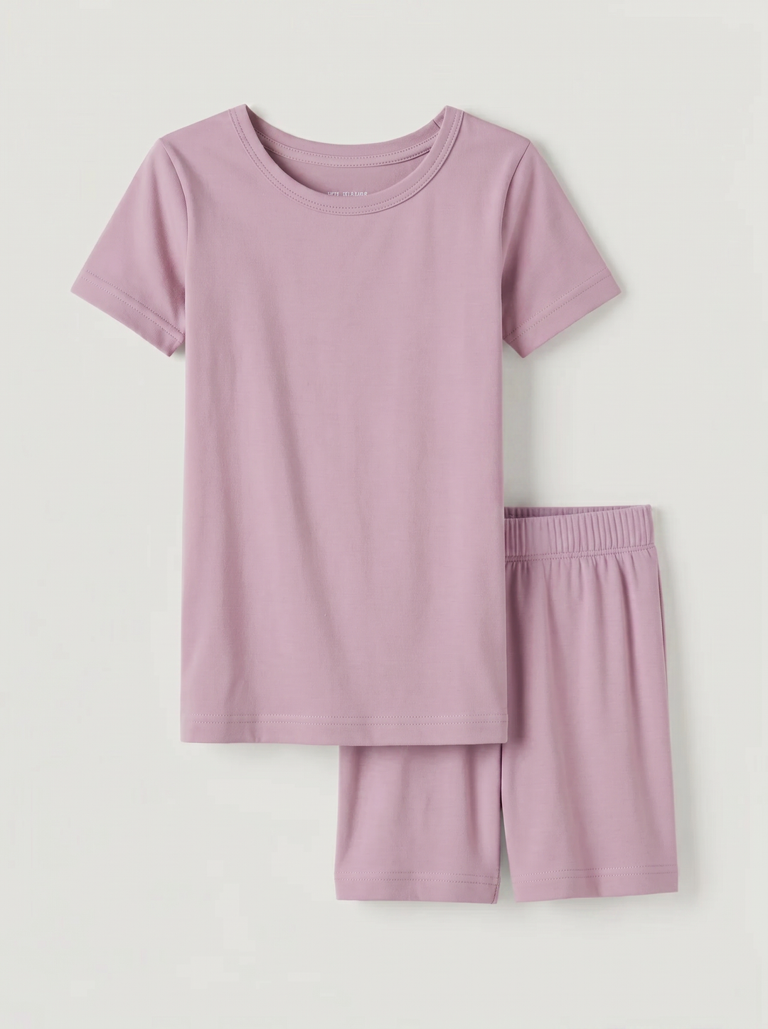 Solid Color Bamboo Two Piece Short Sleeve Short Pajama Set