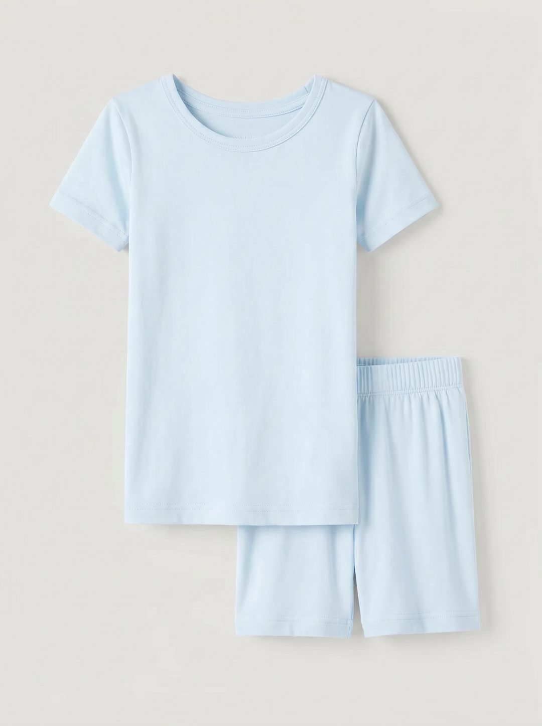 Solid Color Bamboo Two Piece Short Sleeve Short Pajama Set