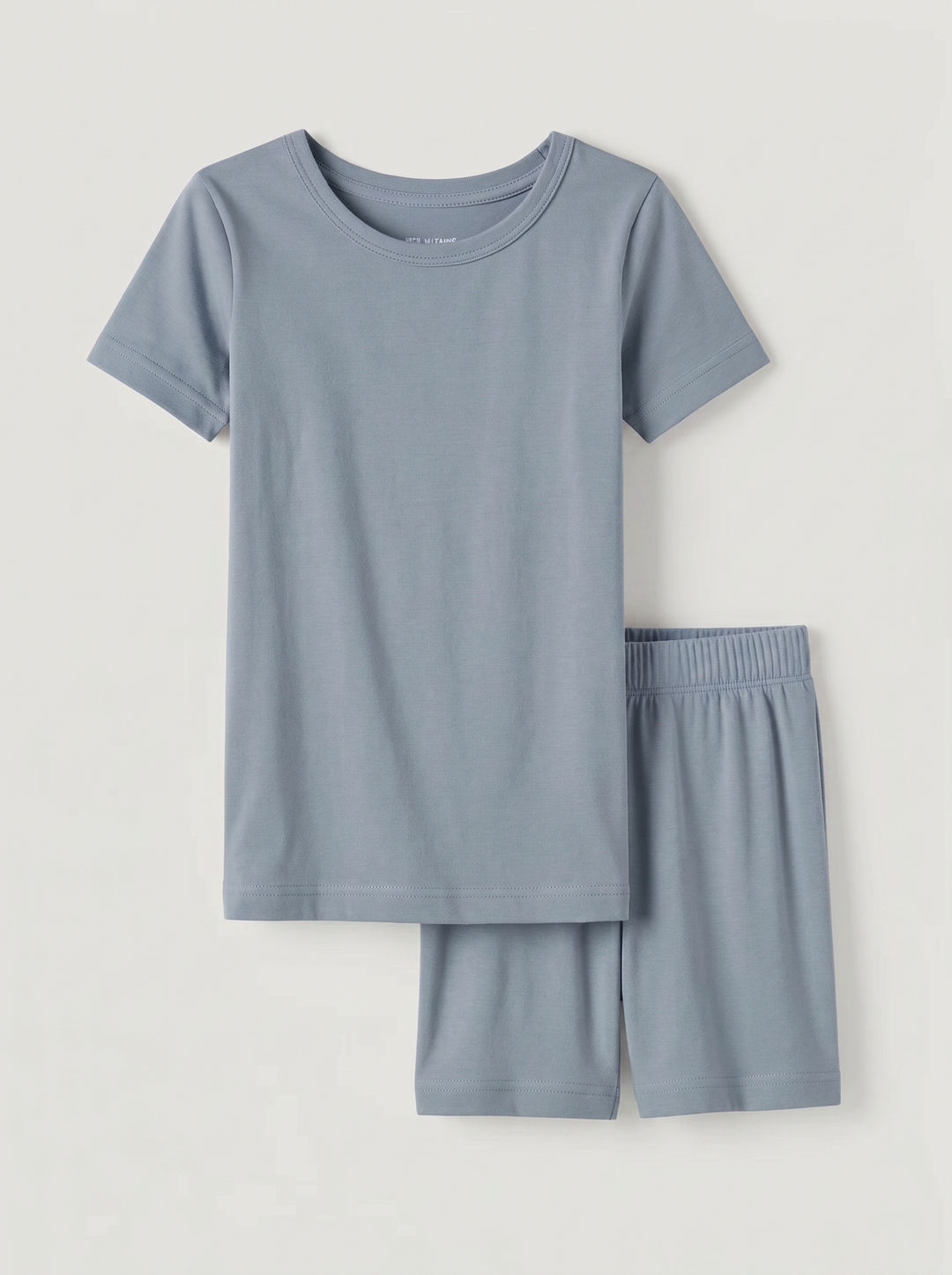 Solid Color Bamboo Two Piece Short Sleeve Short Pajama Set