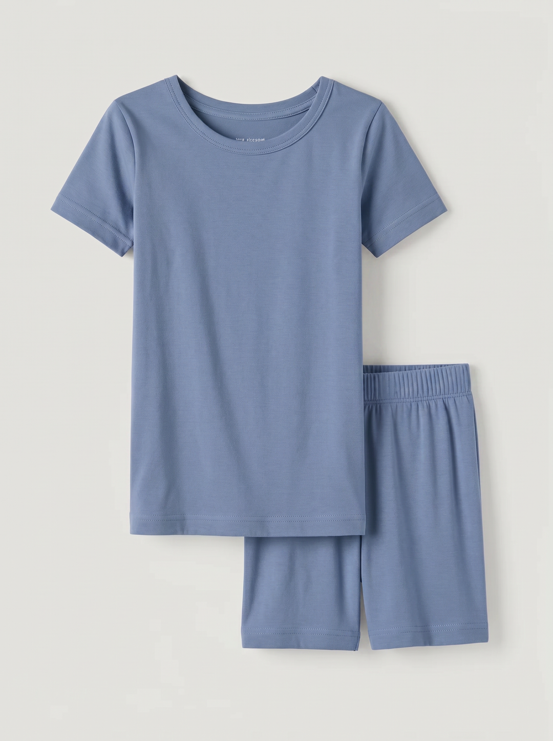 Solid Color Bamboo Two Piece Short Sleeve Short Pajama Set