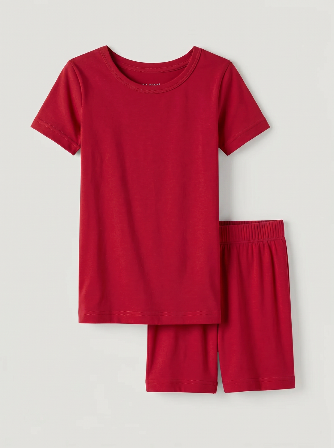 Solid Color Bamboo Two Piece Short Sleeve Short Pajama Set