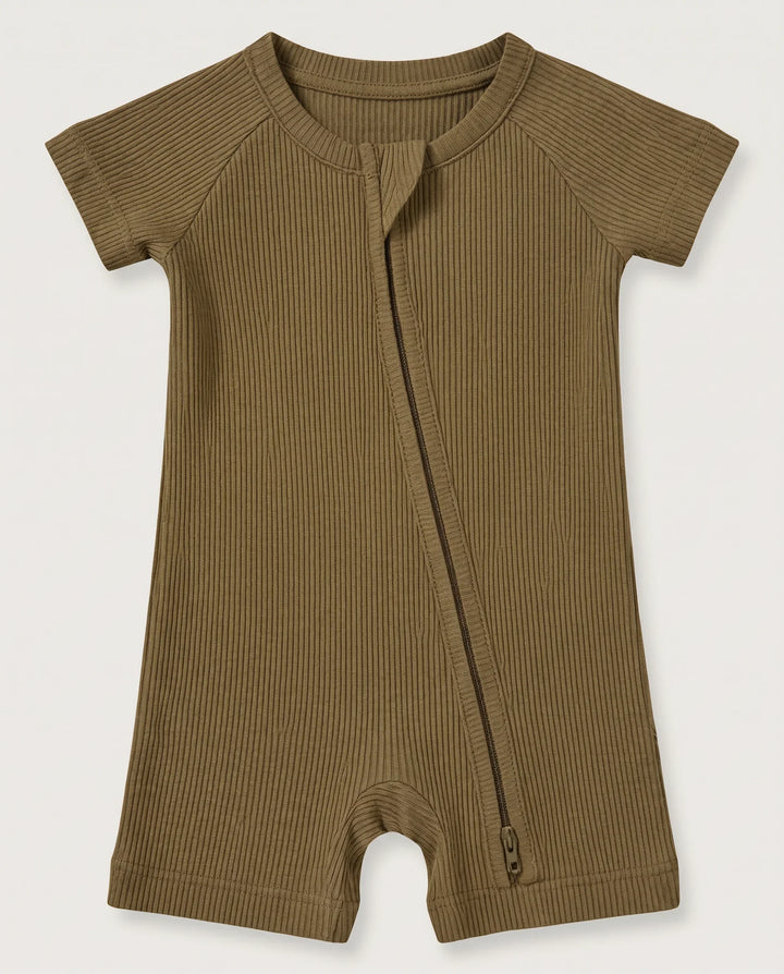 Ribbed Bamboo Shorty Zippy